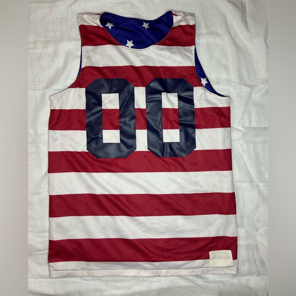 On The Byas reversible American flag tank top small